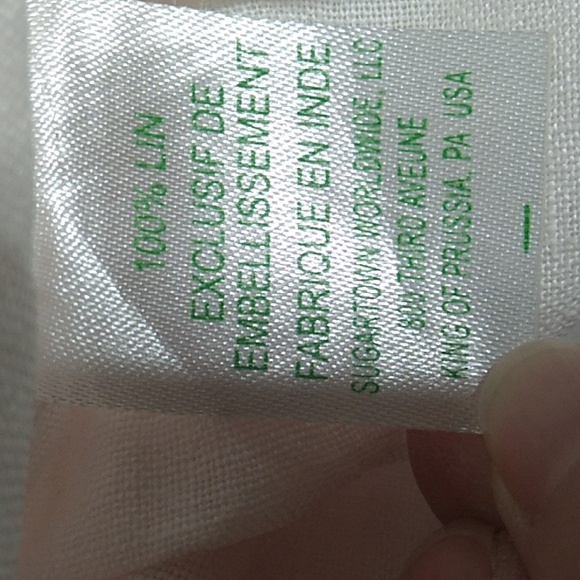 Lilly Pulitzer Linen Top Sz.M Couple Flaws (X-55 CRATE) - Picture 9 of 11